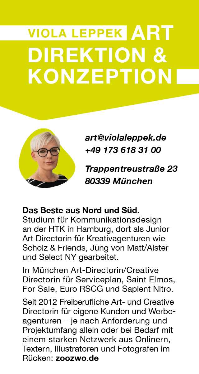 Logo und Kontakt: Viola Leppek